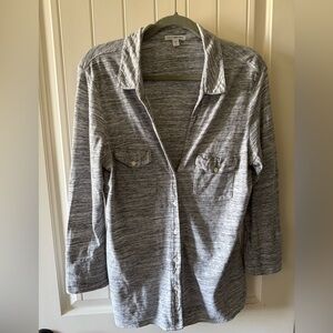 James Perse Heathered Gray Crew Neck Tee